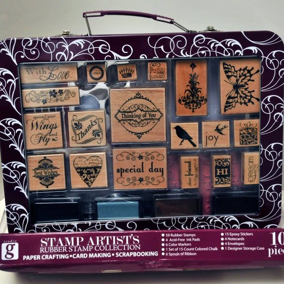 One Hundred Craft Items In Metal Carrying Case